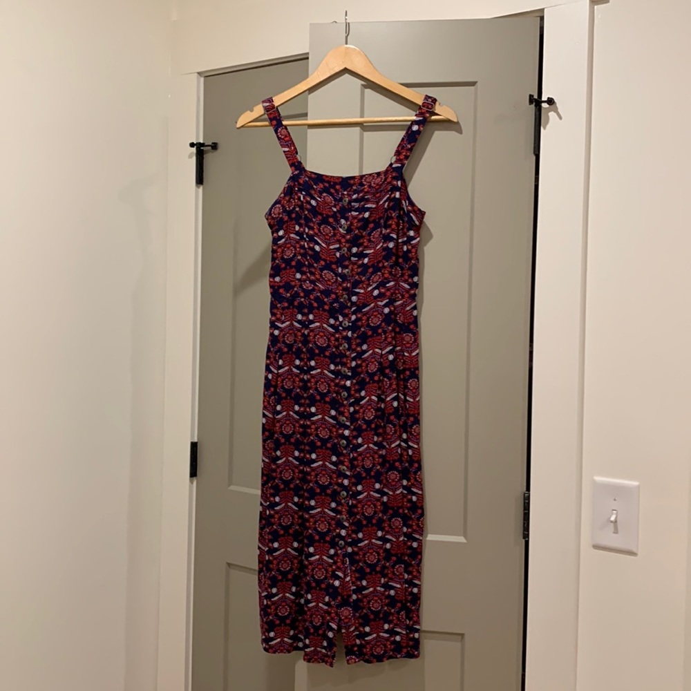 Navy & red dress